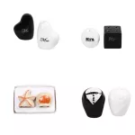 Creative Ce rateing Jar Favors Heart Design Ceramic Mr. Salt Pepper Shakers Canister Set Wedding