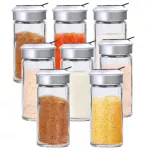 New BBQ Kitchen Cooking Tools Seasoning Bottle Clear Glass Spice Bottle Convenient Salt Pepper Sugar Seasoning Supplies
