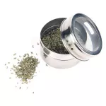 12pcs/Set Clear Lid Magnetic Spice Tin Jar Stainless Steel Spice Sauce Storage Container Jars Kitchen Condiment Holde