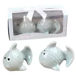 2PCS Seasoning Container Set Cute Ceramic Starfish Shell Owl Fish Spice Shaker Spicer Spicer Kitchen Gadget Spices Container