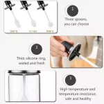 Spice Bottle Transparent Glass Seasoning Box Kitchen Spice Storage Bottle Jars Seasoning Pot Condiment Storage with Spoon