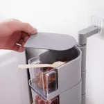 Creative Kitchen Seasoning Shelf Box Rotating Salt Pepper Jar Set Condiment Container Spice Holder Organizer Kitchen Accessories