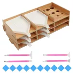 Holiday Diamond Painting Tool Storage Tray Handmade Diy Wooden Tray Storage H4E1