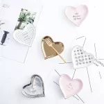 Nordic Ceramic Love-SHAPE Jewelry Dish Plates Rings Rings Rings Rings.