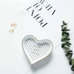 Nordic Ceramic Love-SHAPE Jewelry Dish Plates Rings Rings Rings Rings.