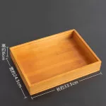 Wooden Cutlery Tray Practical Bamboo Rectangle Desk Dinnerware Beef Steak Fruit Snack Food Storage Plate HouseHold Products