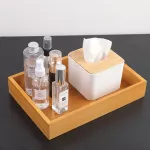 Wooden Cutlery Tray Practical Bamboo Rectangle Desk Dinnerware Beef Steak Fruit Snack Food Storage Plate HouseHold Products
