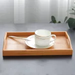 Wooden Cutlery Tray Practical Bamboo Rectangle Desk Dinnerware Beef Steak Fruit Snack Food Storage Plate HouseHold Products