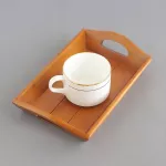 Wooden Cutlery Tray Practical Bamboo Rectangle Desk Dinnerware Beef Steak Fruit Snack Food Storage Plate HouseHold Products