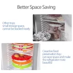 Food Preservation Trayned Fresh-Keeping Double-Sedd Kitchen Storage Tools Plastic Creative Refrigort Plate