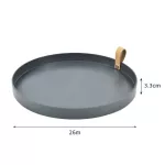 1 Piece Solid Color Round Storage Tray Portable Bedroom Table Decorative Cosmetics Jewelry Sundries Display Organizer