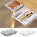 Self Stick Pencil Tray Under Desk Drawer Organizer Table Storage Organization Stand Self-AdHesive Under-Drawer Storage Box