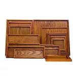 Wooden Tray Japanse Brown 30cm Square Rectangle Coffee Tea Set Tableware Pallet Food Plate Home Kitchen Storage Supplies