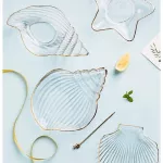 Phnom Penh Transparent Glass Shell Storage Party Candy Sushi Salad Dessert Snack Jewelry Dishes Dishes