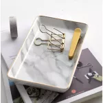 Marble Texture Ceramic Tray Golden Nordic Modern Home Decoration Tray Dessert Fruit Snack Ceramic Plate Jewelry Storage Tray