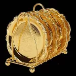 Metal Storage Tray Fruit Salad Dessert Cake Tray Gold Dinner Plate Dish Dinnerware Coffee Tea Cup Anti-Hot Pad 2/4PCS