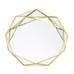 Multi-Function Geometric Round Glass Jewelry Cake Dessert Plate Nordic Western Storage Tray
