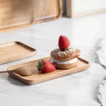 Serving Tray and Platter Solid Natural Wood for Food Holder/BBQ/Party Buffet L5YE