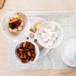 4 Layers Dried Fruit Plates Rotary Cake Dessert Stand Pastry Snack Dishes Kitchen Storage Home Party Dec