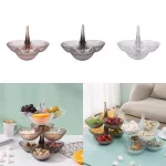 Stacked Plastic Storage Tray Multi-Layer Dried Fruit Snack Platter Bowl Table Snack Candy Organizer Living Room Home Shelf