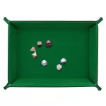 PU Leather Dice Rolling Tray Collapsible Desk Square Dice Tay Storage Box for Table Games P9