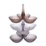 Stacked Plastic Storage Tray Multi-Layer Dried Fruit Snack Platter Bowl Table Snack Candy Organizer Living Room Home Shelf