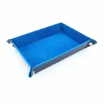 1PC Rectangle Storage Tray Pu Leather Velvet Folding Dice Tray Table Games Key Wallet Coin Organizer Sundries Serving Tay