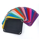 1PC Rectangle Storage Tray Pu Leather Velvet Folding Dice Tray Table Games Key Wallet Coin Organizer Sundries Serving Tay