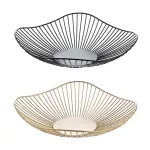 Bread Snack Display Tray Modern Fruit Bowl Metal Food Storage Containage Home Creative Iron Decoration Plate