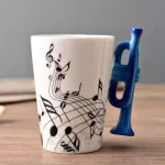 Music Clarinet Note Mug Ceramic Cup Cup Cup Coffee Tea Musical Items Drinkware Mugs Great