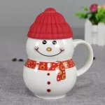620ml Ceramic Coffee Mug 3D Snowman Creative Cartoon Milk Breakfast Cup Drinkware Best Friends
