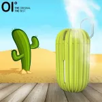 Oi 200ml เครื่องเพิ่มความชื้นในอากาศ AROMA Humidifier Ultrasonic Cool Mist Ultrasonic Humidifier-Cactus GREEN