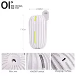 Oi 200ml เครื่องเพิ่มความชื้นในอากาศ AROMA Humidifier Ultrasonic Cool Mist Ultrasonic Humidifier-Cactus GREEN
