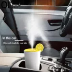 Oi 200ml เครื่องเพิ่มความชื้นในอากาศ AROMA Humidifier อัลตราโซนิก Cool Mist Ultrasonic Humidifier พร้อมสวิตช์เซ็นเซอร์สัมผัส-สีเหลืองมะนาว