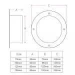 4 ~ 6 INCH ABS STRAIGHT PIPE FLANGE VENTILATION FRESH AIR DUCTING Connector for Kitchen Range Hood Ventilator Exhaust 100M 150mmm