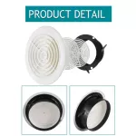 3 ~ 8 '' Round Air Extractor Plastic Grill Louver Grille Cover Adjustable Wall Window Ceiling Outlet Vent for Bathroom Kitchen