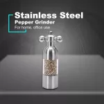 Pepper Grinder Mill 304 Stainless Steel Food Safe Ceramic Burr Manual Salt Grinder Hand Driven Pepper Mill Faucet Valve Shape