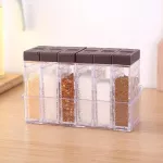 6PCS/Set Spice Storage Spice Jar Rack Seasoning Box Salt and Pepper Sprayer Kitchen SPICE Storage Bottle Tools