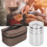 6pcs/Set Portable Seasoning Jar Salt and Pepper Pot Kitchen Seasoning Candoor Camping BBQ Kitchen Gadgets