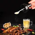 Glass Spice Container Clear Seasoning Bottle Condiment Jar Oil Honey Dispenser Spoon Kitchen Accessories