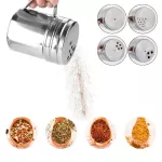 Kapmore 1PC Stainless Steel Seasoning Bottle Spice Shaker Pepper Shaker with Handle for Cooking Kitchen Tools Accessories