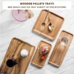 Handmade Wood Lovesickness Wood Rectangular Oval Solid Wood Pan Fruit Dishes Saucer Tea Dinner Plate Tableware