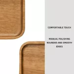 Handmade Wood Lovesickness Wood Rectangular Oval Solid Wood Pan Fruit Dishes Saucer Tea Dinner Plate Tableware