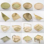 Sieve Storage Baskets Fruit Baskets Snack Tray Farmhouse Woven Round Dustpan Storage Storage Organizer Food Storage