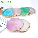 HILIFE RESIN STORAGE PAINED PAINETTE TRAY JEWELRY DISPLAY DESSERT PLATE RECKLACE EARRINGS DISPLAY TRAY DECOR Organizer