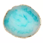 HILIFE RESIN STORAGE PAINED PAINETTE TRAY JEWELRY DISPLAY DESSERT PLATE RECKLACE EARRINGS DISPLAY TRAY DECOR Organizer