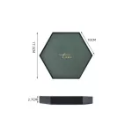Nordic Iron Round Storage Tray Creative Geometric Leather Metal Decorative Trays Multifunction Sundries Jewelry Display Plates