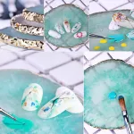 Resin Storage Palette Jewelry Necklace Ring Earring Creative Display Plate Box Home Bedroom Decoration