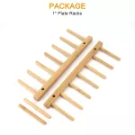 Kitchen Dish Drain Rack Dinnerware Storage Organization Drying Shelf Wooden Book Cups Display Stand Drainer Holder