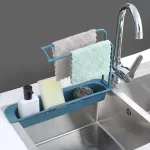 Retractable Sink Rack Storage Drain Basket Kitchen Soap Sponge Storage Sink Drain Rack Kitchen Supplies